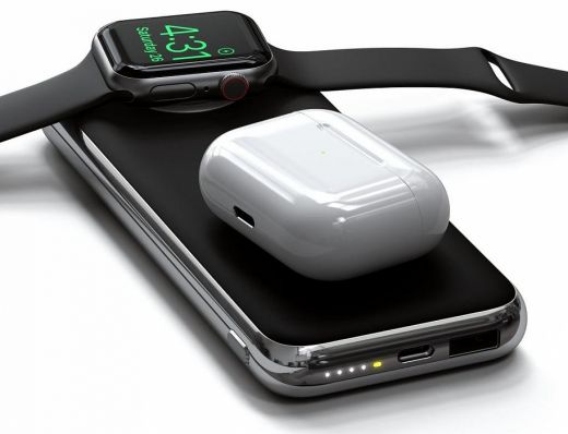 Павербанк (Зовнішній акумулятор) Satechi Quatro Wireless Charger 10 000 mAh Space Gray (ST-UC10WPBM)