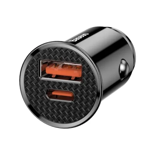 Автомобильное зарядное устройство Baseus Circular Plastic A+C 30W PPS Car Charger Black (CCALL-YS01)