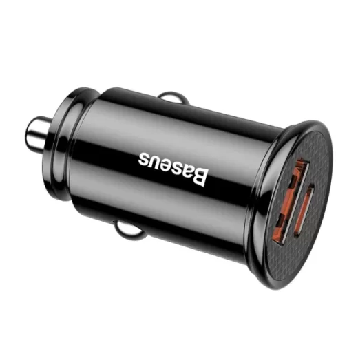 Автомобильное зарядное устройство Baseus Circular Plastic A+C 30W PPS Car Charger Black (CCALL-YS01)