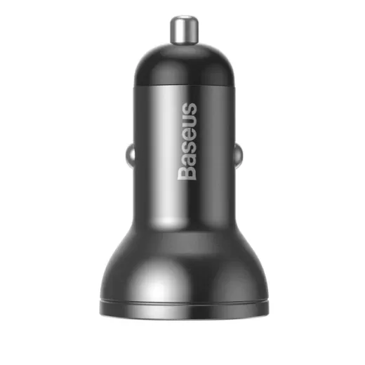 Автомобильное зарядное устройство Baseus Digital Display Dual USB 4.8A Car Charger 24W Grey (CCBX-0G)