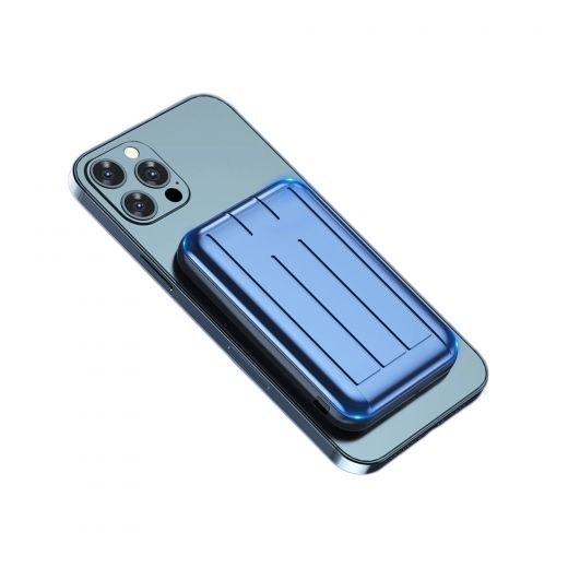 Повербанк із бездротовою зарядкою oneLounge MagSafe Wireless Power Bank 5000mAh Blue (з підтримкою анімації)