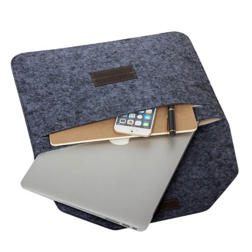 Чехол из войлока CasePro Voground Dark Grey для MacBook Air 13.6" M2 | M3 (2023 | 2024)| Air 13 "| Pro 13"