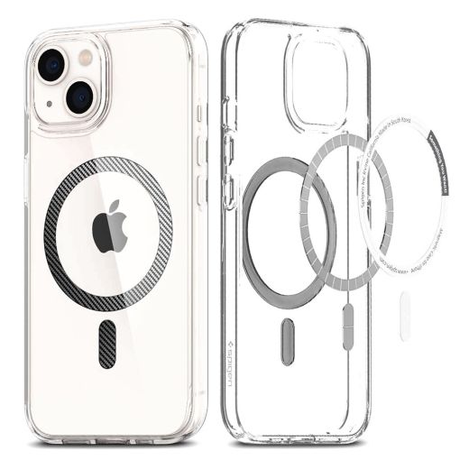Чехол Spigen Ultra Hybrid MagSafe Compatible Carbon Fiber для iPhone 13 (ACS04086)