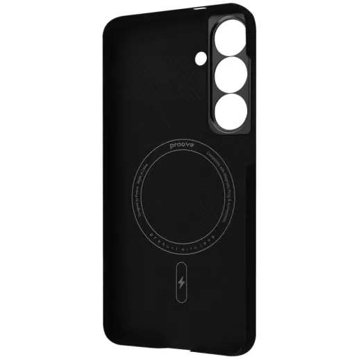 Чехол Proove Carbon Slim with Magnetic Ring Black для Samsung Galaxy S25