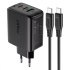 Быстрая зарядка Acefast A13 PD 65W (2 Type-C + USB) Black Быстрая зарядка Acefast A13 PD 65W (2 Type-C + USB) Black