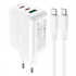 Сетевое зарядное устройство Acefast A13 PD 65W (2 Type-C + USB) White