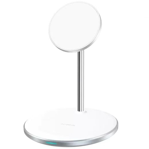 Беспроводная зарядка Choetech Magnetic 2 в 1 magnetic Wireless Charging Stand White (T581-F) для iPhone и AirPods