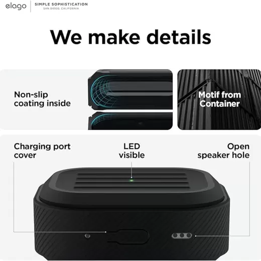 Чохол Elago Armor Case Black для Airpods Pro 2 (EAPP2C-ARMOR-BK)