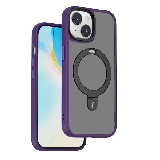 Чехол Wiwu ZMM-010 Magnetic Stand Purple для iPhone 15