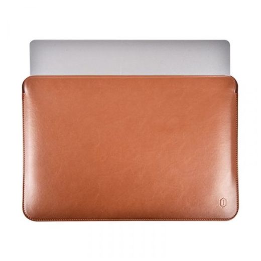 Конверт WIWU Skin Pro Platinum Leather MacBook Brown для MacBook Air 13.6" M4 | M3 | M2 (2025 | 2024 | 2022) | Pro 13" (2018 | 2019 | 2020 | M1) | Air 13" (2020 | M1)