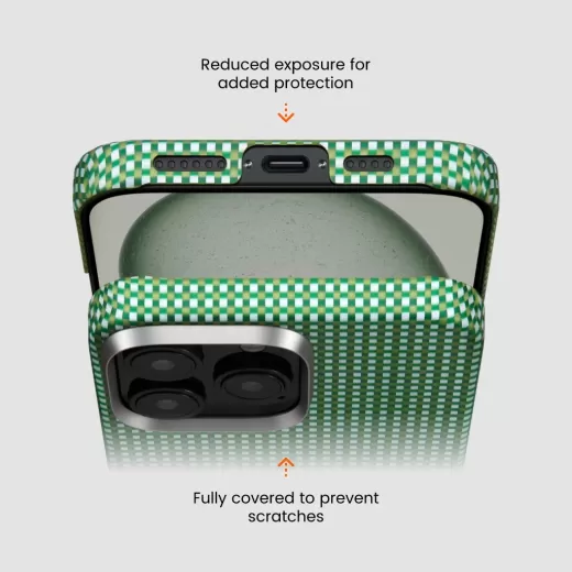 Карбоновый чехол Pitaka Ultra-Slim Case Forest Green для iPhone 16 Pro (KI1601PFOR)