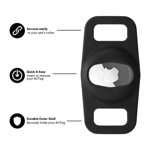 Чехол-ошейник для AirTag Case-Mate Case for Dog Collars Black