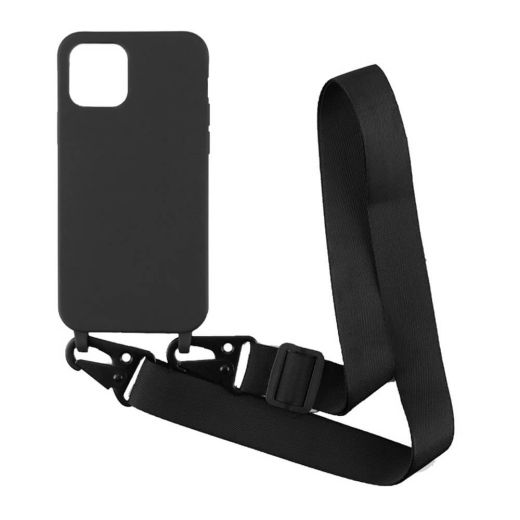 Чохол CasePro Crossbody Black з довгим кольоровим ремінцем для iPhone 13 Pro Max