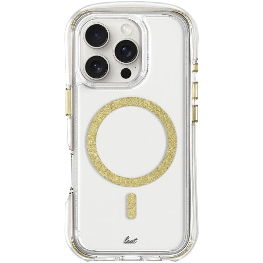 Прозорий чохол Laut Aero Sparkle MagSafe Crystal-Gold для iPhone 16 Pro (L_IP24B_AS_GD)