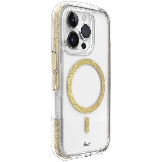 Прозорий чохол Laut Aero Sparkle MagSafe Crystal-Gold для iPhone 16 Pro (L_IP24B_AS_GD)
