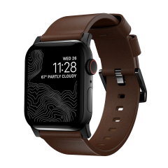 Кожаный ремешок Nomad Modern Band Brown Leather / Black Hardware (NM1A4RBM00) для Apple Watch 49мм | 45мм | 44мм