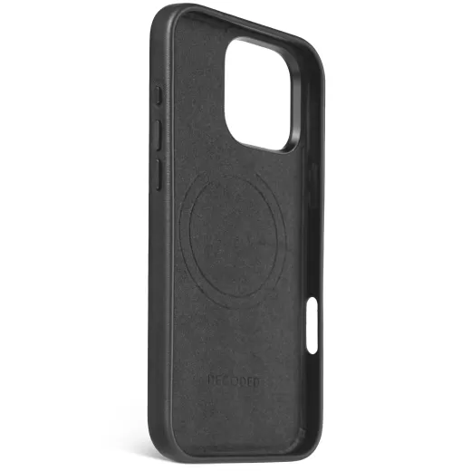Кожаный чехол Decoded Leather Case Black для iPhone 16 Pro