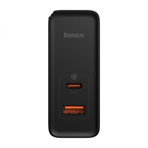 Швидка зарядка Baseus GaN5 Pro 2 порта, USB + Type-C 100W Black + кабель Baseus Mini White Cable Type-C to Type-C 100W(20V/5A) 1m Black(CCGP090201)