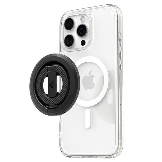 Магнитное кольцо-подставка для телефона Spigen O-Mag Magnetic Phone Holder with Adjustable Stand Black (AMP08822)