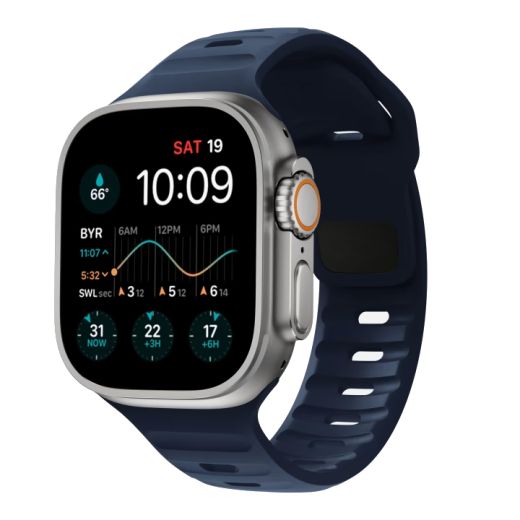 Силіконовий ремінець CasePro Sport Band Dark Blue для Apple Watch 42мм | 41мм | 40мм