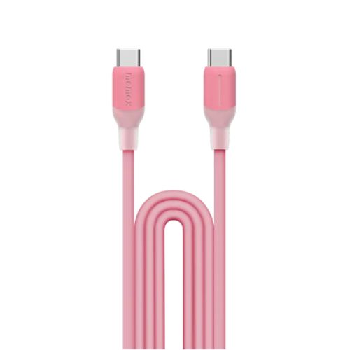 Кабель Momax 1-Link Flow CC X 60W USB-C to USB-C Cable 1.2м Pink