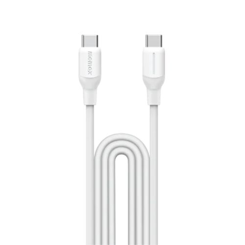 Кабель Momax 1-Link Flow CC X 60W USB-C to USB-C Cable 1.2м White