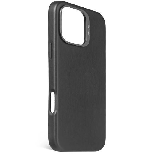 Кожаный чехол Decoded Leather Case Black для iPhone 16 Pro