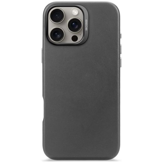 Кожаный чехол Decoded Leather Case Black для iPhone 16 Pro