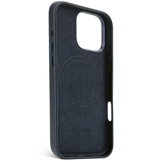 Шкіряний чохол Decoded Leather Case Navy Blue для iPhone 16 Pro