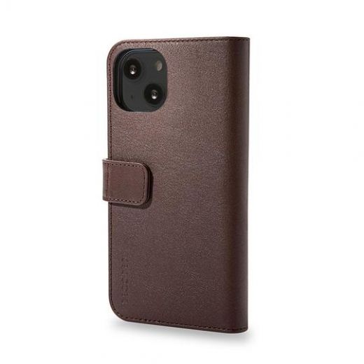 Чехол-книжка Decoded Detachable Wallet Brown для iPhone 13