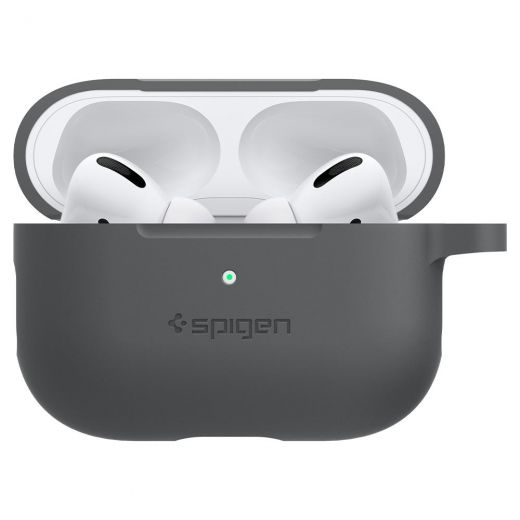 Чехол Spigen Silicone Fit Charcoat для AirPods Pro