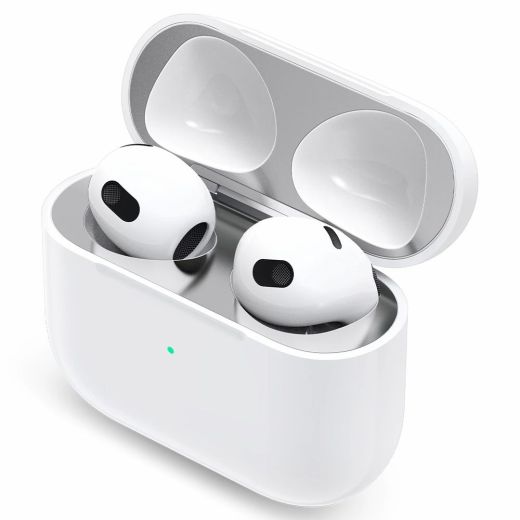 Захисна накладка Spigen Shine Shield Metallic Silver для зарядного кейсу AirPods 3