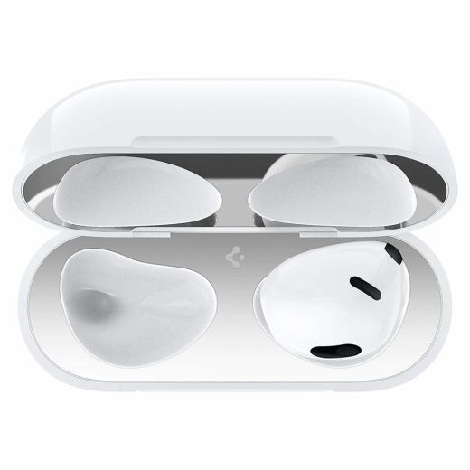 Захисна накладка Spigen Shine Shield Metallic Silver для зарядного кейсу AirPods 3