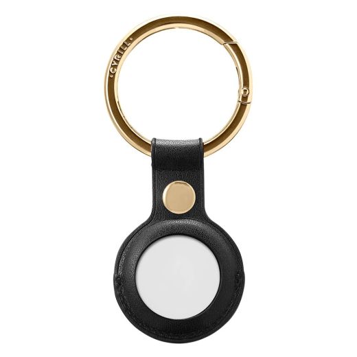 Кожаный чехол с карабином Spigen Cyrill Basic Leather Black для AirTag (AMP01836)