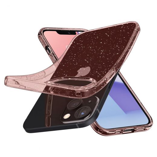 Чехол Spigen Liquid Crystal Glitter Rose Quartz для iPhone 13 mini (ACS03313)