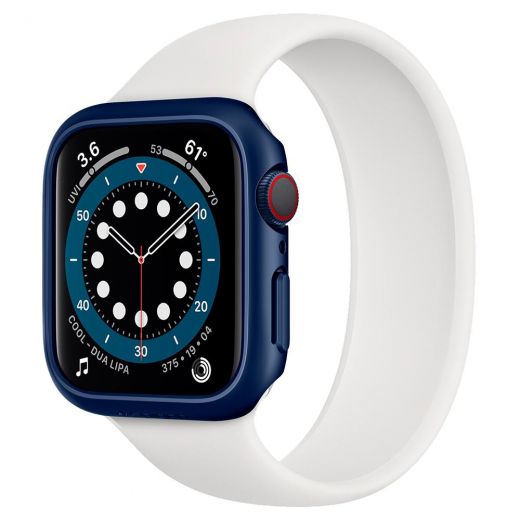 Чехол Spigen Thin Fit Metallic Blue для Apple Watch 44mm Series SE / 6 / 5 / 4 (ACS02223)