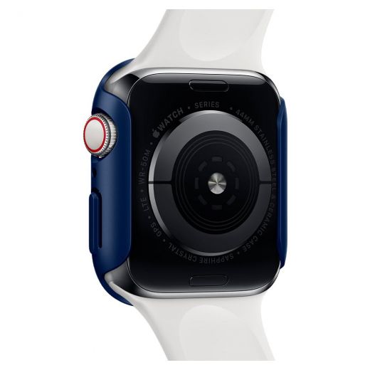 Чехол Spigen Thin Fit Metallic Blue для Apple Watch 44mm Series SE / 6 / 5 / 4 (ACS02223)