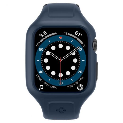 Чехол-ремешок Spigen Liquid Air Pro Navy Blue для Apple Watch 44mm 6 | 5 | SE (ACS02225)