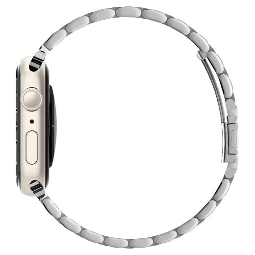 Металлический ремешок Spigen Modern Fit Silver для Apple Watch 45mm | 44mm | 42mm (062MP25404)