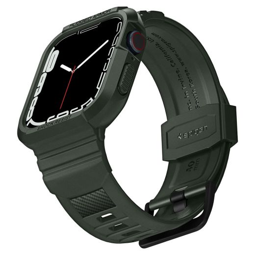 Чехол-ремешок Spigen Rugged Armor Pro Designed Military Green для Apple Watch 41mm | 40mm Series 9 | 8 | 7  (ACS00547)