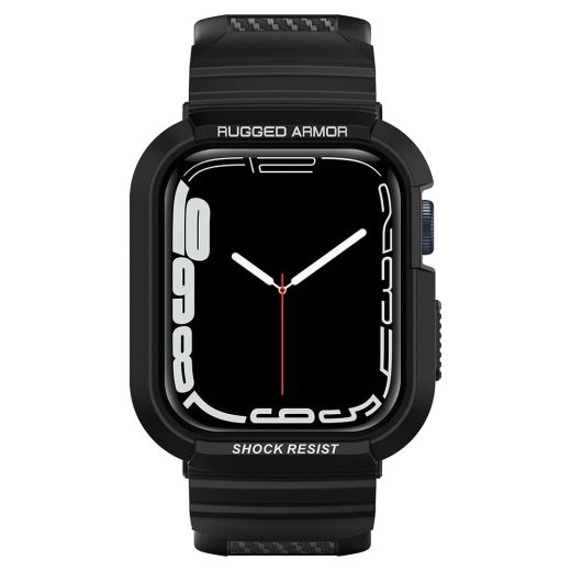 Чохол-ремінець Spigen Rugged Armor Pro Designed Black для Apple Watch 45mm | 44mm Series 9 | 8 | 7  (062CS25324)