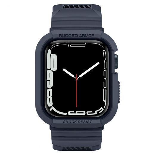 Чехол-ремешок Spigen Rugged Armor Pro Designed Charcoal Gray для Apple Watch 45mm | 44mm Series 9 | 8 | 7  (ACS00819)