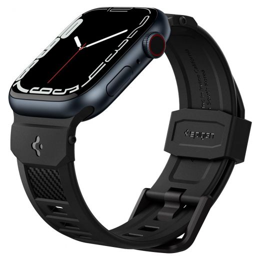 Ремешок Spigen Rugged Matte Black для Apple Watch 45mm | 44mm | 42mm (AMP02854)