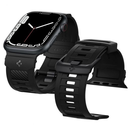 Ремінець Spigen Rugged Matte Black для Apple Watch 42mm | 41mm | 40mm | 38mm (AMP02855)