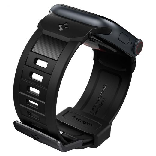 Ремінець Spigen Rugged Matte Black для Apple Watch 42mm | 41mm | 40mm | 38mm (AMP02855)