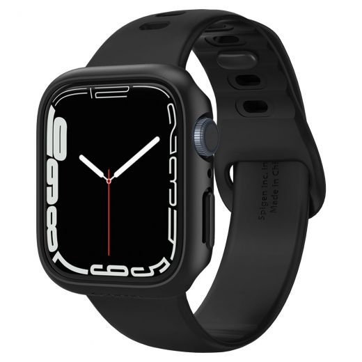 Чохол Spigen Thin Fit Black для Apple Watch 9 | 8 | 7  41mm (ACS04184)