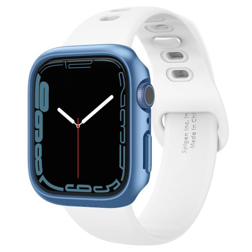 Чохол Spigen Thin Fit Metallic Blue для Apple Watch 9 | 8 | 7  41mm (ACS04186)