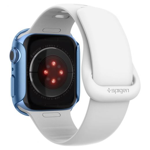 Чехол Spigen Thin Fit Metallic Blue для Apple Watch 9 | 8 | 7  41mm (ACS04186)