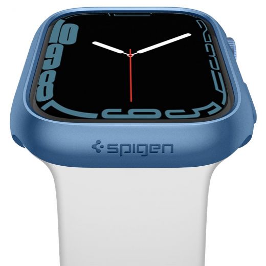 Чохол Spigen Thin Fit Metallic Blue для Apple Watch 9 | 8 | 7  41mm (ACS04186)