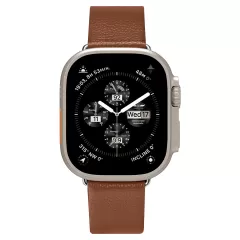 Шкіряний ремінець Spigen Enzo Classic Brown для Apple Watch 49mm | 45mm | 44mm (AMP06927)